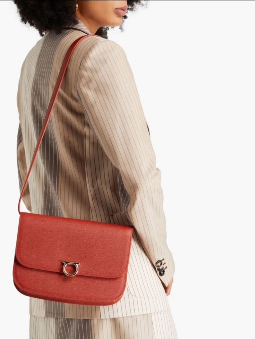 NWT Salvatore Ferragamo-Gemini Crossbody Bag & Dust Bag (Terracotta 🧡❤🤎)